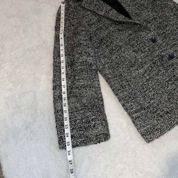 J Jill Tweed Blazer Jacket Button Front Gray Black Size L Large Cotton Blend - Picture 4 of 10